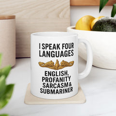 Submarine Officer Language Lover Mug | Ceramic Coffee Cup 11oz 15oz