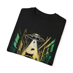 Raccoon UFO Funny Comfort Colors Graphic T-Shirt