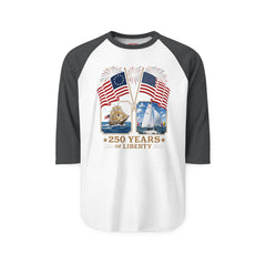 250 Years of Liberty 1776 Brig and 2026 Flying Scot Racer Raglan Shirt