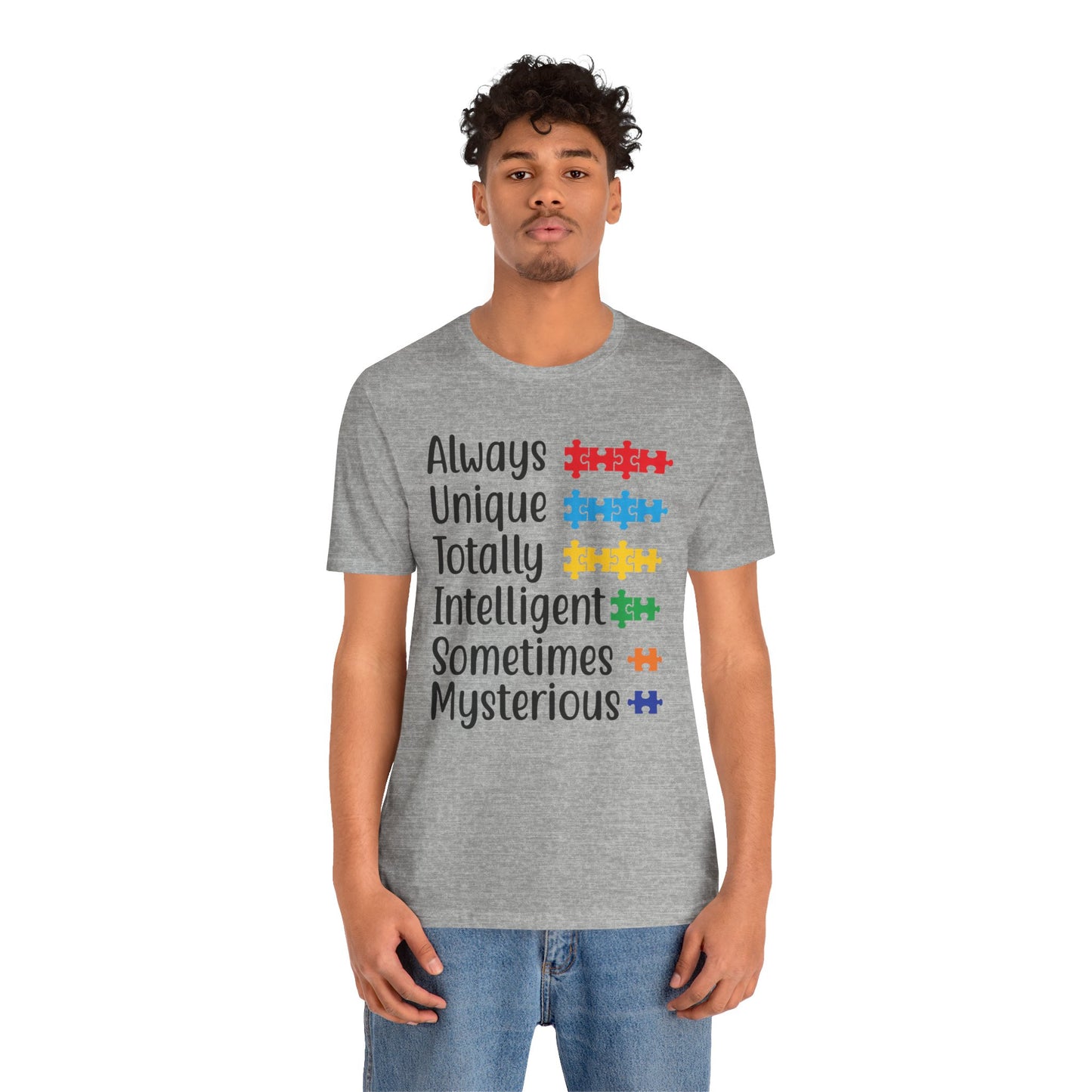 Autism - Always Unique Totally Intelligent Sometimes Mysterious Unisex Softstyle T-Shirt