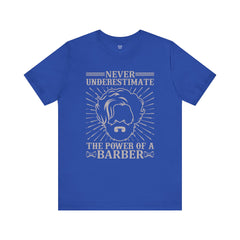 Never Underestimate the Power of a Barber Tee - Unisex Short Sleeve Shirt, Barber Gift, Hair Stylist Apparel, Funny Barber Shirt, [...]