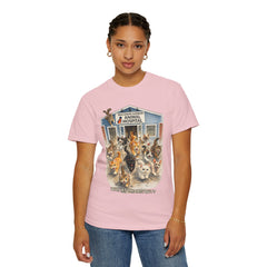 Front Graphic "Who Let the Cats Out?" Baldwin Harbor Animal Hospital Cute Vet Clinic T Shirt