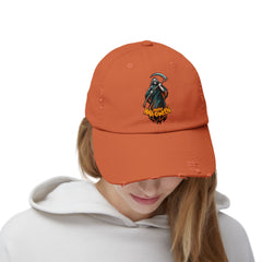 Grim Reaper Happy Halloween Unisex Distressed Cap
