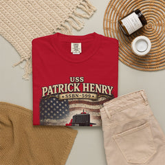 USS Patrick Henry SSBN 599 Submarine T-Shirt with a quote from its namesake