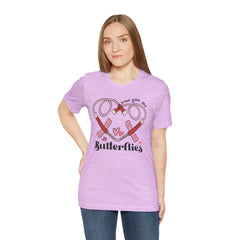 Phlebotomist Heart Butterflies Tee