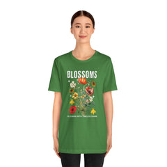 Floral Tee - Blossoms Blooming With Timeless Charm - Positive Vibes