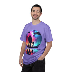 Bigfoot & Alien Nightscape T-Shirt — Sasquatch UFO Graphic Tee