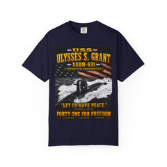USS Ulysses S. Grant SSBN-631 41 For Freedom T-Shirt — "Let Us Have Peace" Quote