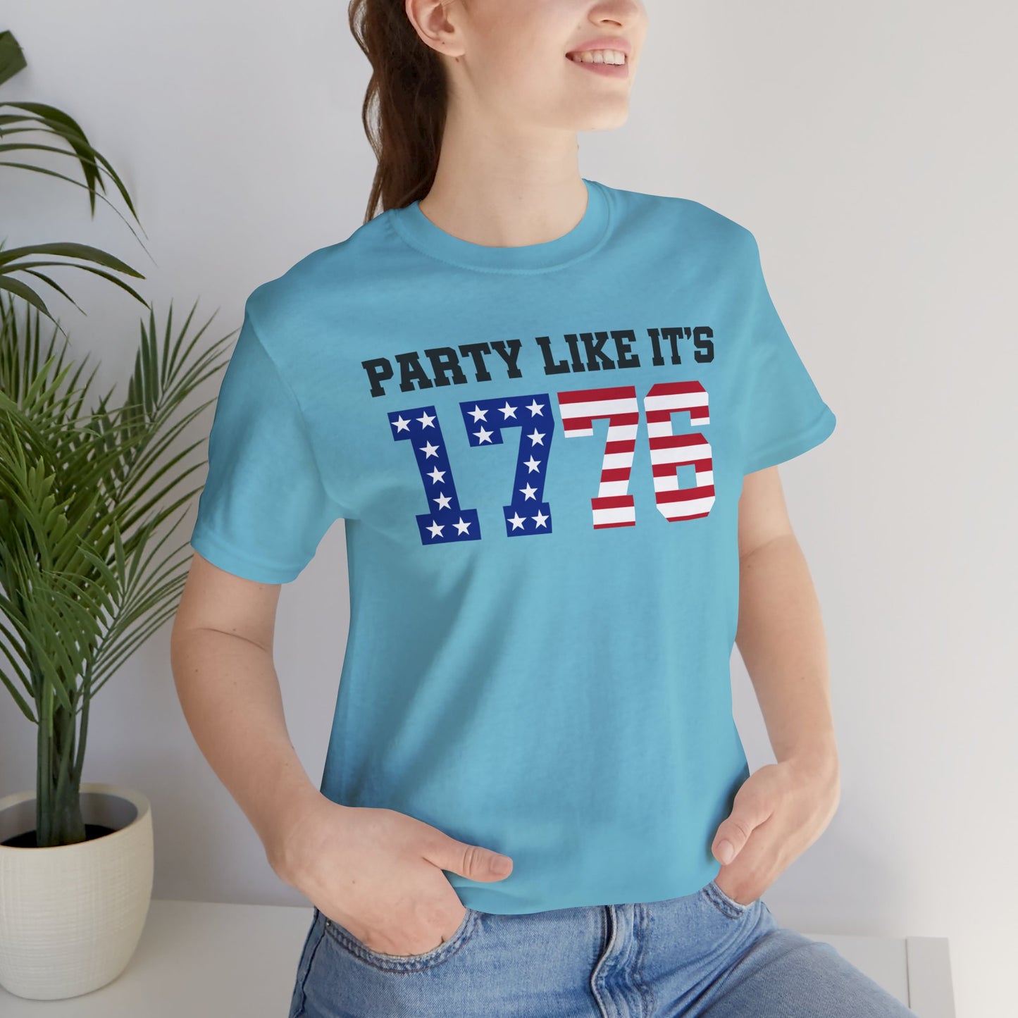 Party Like Its 1776, Graphic Unisex Jersey Short Sleeve Tee