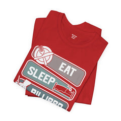 Eat Sleep Billard Repeat - Graphic Unisex Jersey Short Sleeve Tee
