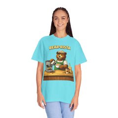 Bear‑Rista Coffee T‑Shirt — Cute Barista Bear Graphic Tee
