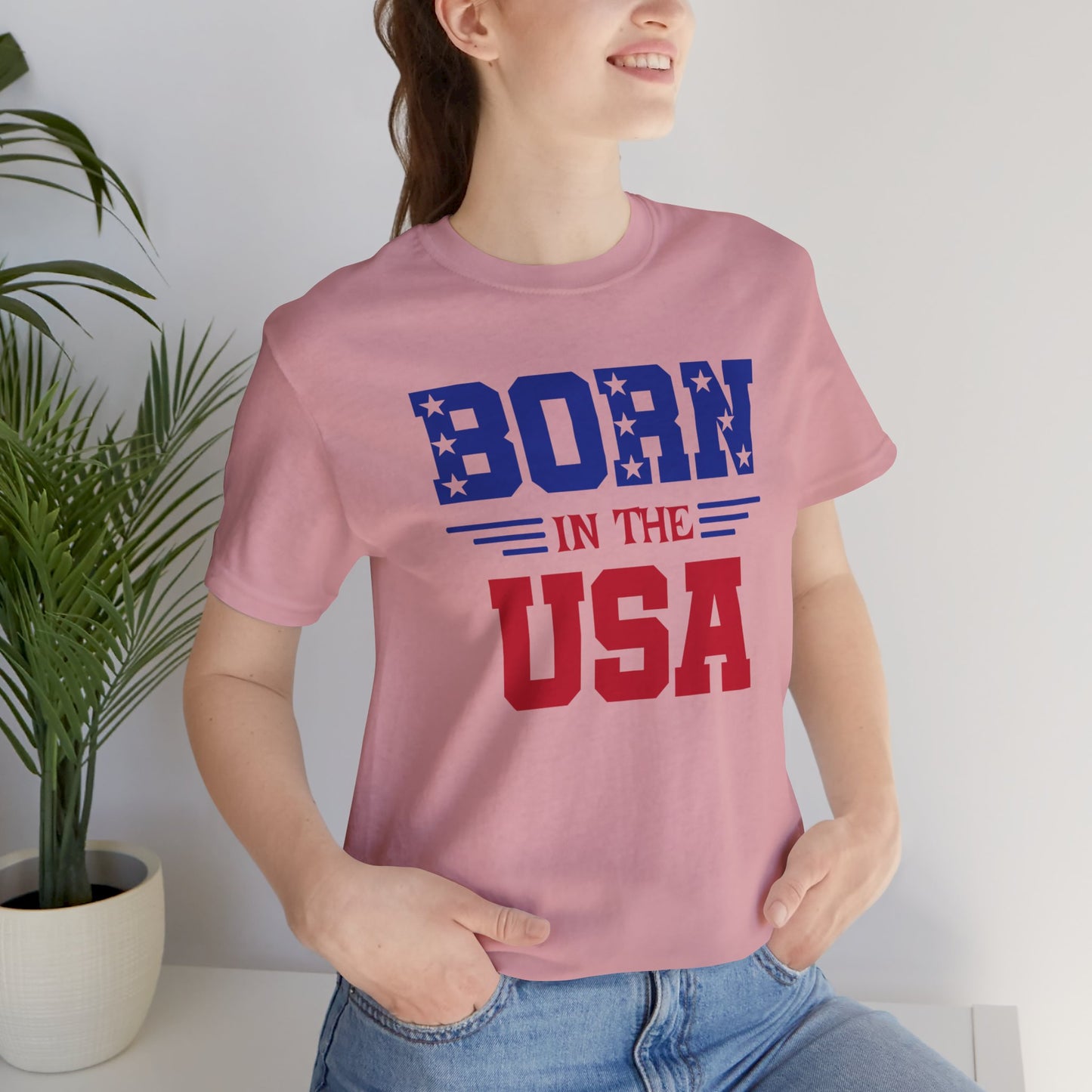 Born In The USA, Unisex Jersey Short Sleeve Tee