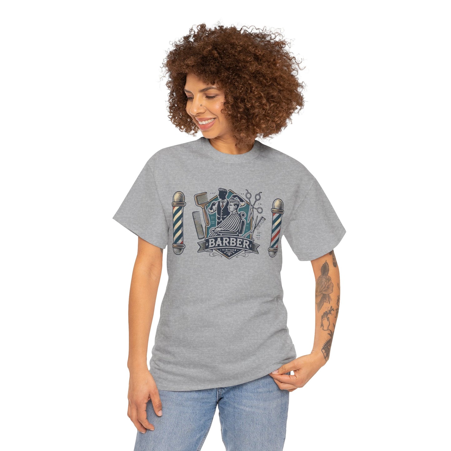 Vintage Barber - Graphic Unisex Heavy Cotton Tee