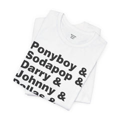 The Outsiders Shirt, Greasers Characters Shirt, Unisex Jersey Short Sleeve Tee