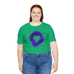 Galaxy Heart Tee — Purple or Green Splatter Heart T-Shirt