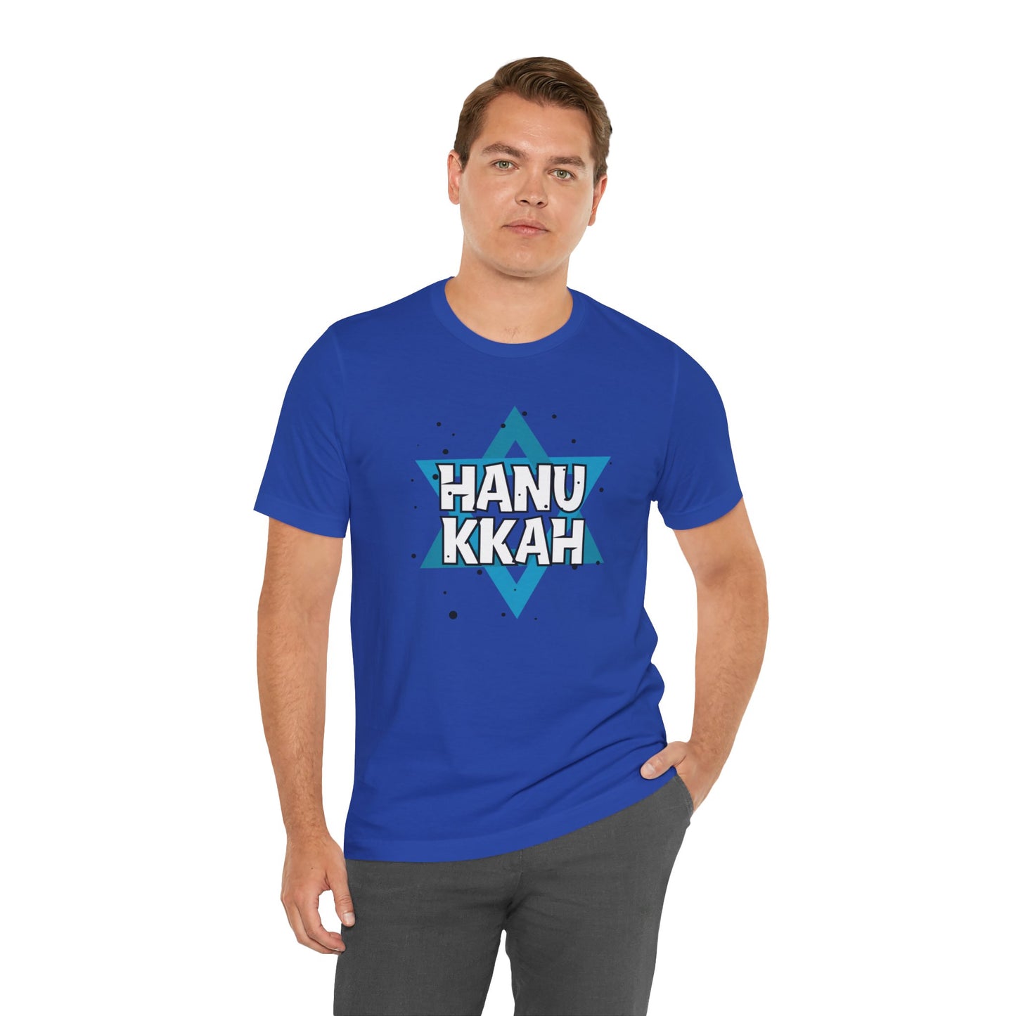 Happy Hanukkah Star Of David - Unisex Jersey Short Sleeve Tee