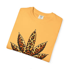 Vintage Leopard Cannabis Leaf T-shirt — Weed Lover Stoner Gift