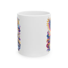 Colorful Feather Wings Unicorn Ceramic Mug | 11oz 15oz