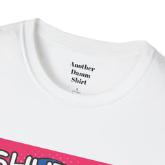 SHUT UP Pop Art Woman striking a Librarian pose Unisex Softstyle T Shirt