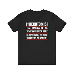 Phlebotomist Humor Tee, Funny Medical Shirt, Nurse Gift, Blood Tech Wear, Cute Phlebotomy Humor, Healthcare Apparel