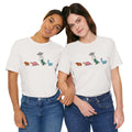 UFO and Dinosaurs Retro Unisex Jersey Short Sleeve Tee