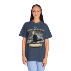 USS George Washington SSBN 598 Submarine T-Shirt with a quote from its namesake