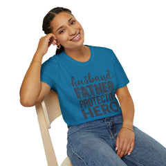 Husband Father Protector Hero Unisex Softstyle T-Shirt