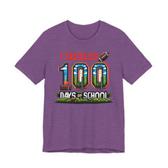 I Tackled 100 Days of School - Unisex Short Sleeve Tee
