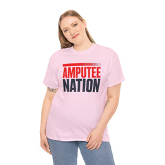 Amputee Nation Unisex Heavy Cotton Tee, Support Shirt, Gift for Amputees, Awareness Apparel, Casual Comfort Wear