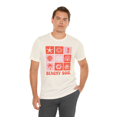 Beachy Soul Unisex Jersey Tee - Perfect Summer Vibes, Casual Wear, Gift for Beach Lovers, Vacation Outfit, Relaxed Style