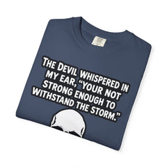 Funny Grammar Police - 'The Devil Whispered...' Skull Resilience Graphic Tee