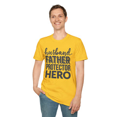 Husband Father Protector Hero Unisex Softstyle T-Shirt