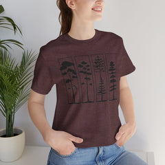 Nature-Inspired Unisex Jersey Tee, Tree Graphic T-Shirt, Eco-Friendly Fashion, Gift for Nature Lovers, Casual Wear, Outdoor Adventure