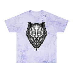 Spirit Wolf Unisex Color Blast T-Shirt / animal print t-shirt, wild life lover gift, spirit animal tee, wolf graphic tee, nature lover gift