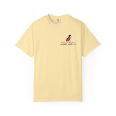 Front Logo Back Graphic Baldwin Harbor Animal Hospital "Who Let the Dogs Out?" Graphic Tee