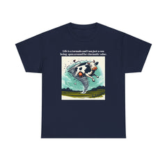 Funny Cow Caught In Tornado Unisex Tee