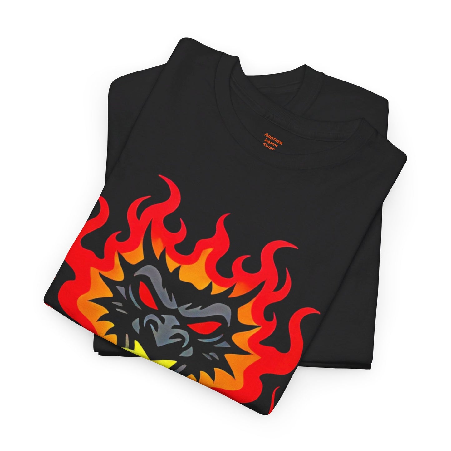 Flaming Fire Dragon - Graphic Unisex Heavy Cotton Tee