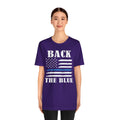 BACK THE BLUE Flag, Graphic Unisex Short Sleeve Tee