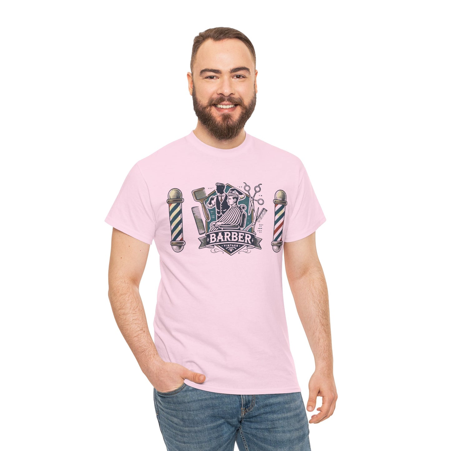 Vintage Barber - Graphic Unisex Heavy Cotton Tee