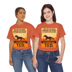 Desert Adventure Tee, Funny Horse Song T-Shirt, Gift for Horse Lovers, Unisex Cotton Tee for All Occasions, Unique Quote Shirt