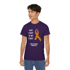 Her Fight Is My Fight Limb Difference Awareness - Unisex Ultra Cotton Tee | Amputee, Leg Amputee. Arm Amputee, Prosthetic Wearer Gift,