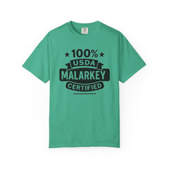 100% USDA Malarkey Certified T-Shirt, Funny Tee, Gift for Farmers, Humorous Apparel, Casual Wear, Agricultural Humor
