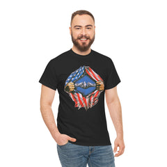 United States Navy Super Submariner tear open T Shirt, Red White and Blue, Patriotic Tee