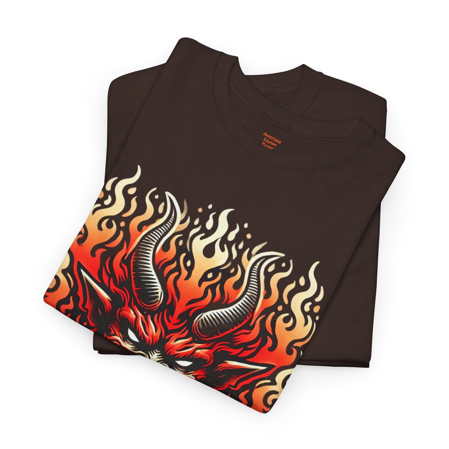 Fiery Fire Demon - Graphic Unisex Heavy Cotton Tee