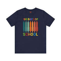 100 DAYS OF SCHOOL - Unisex Jersey Short Sleeve Tee | Elementary School Holiday, Gift For Her, Gift For Him, Teacher Shirt, Classroom Shirt