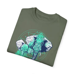 Elephants Graphic  Garment-Dyed T-shirt