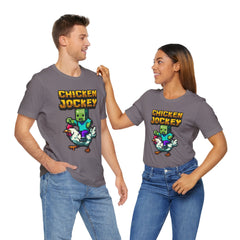 Video Game Chicken Jockey Tee - Unisex Short Sleeve T-Shirt