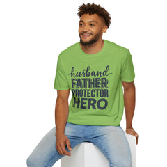 Husband Father Protector Hero Unisex Softstyle T-Shirt