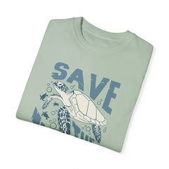 Sea Turtles, Save The Turtles -  Graphic Unisex Garment-Dyed T-shirt