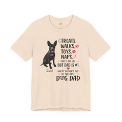 Personalized Dog Dad T‑Shirt — "Treats. Walks. Toys. Naps." Father's Day Gift